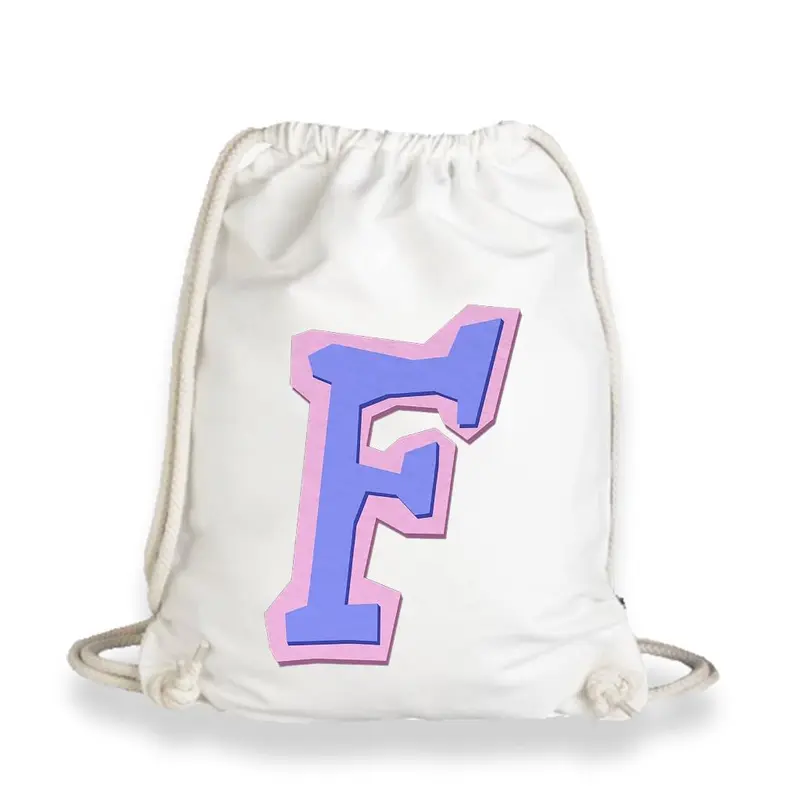 Tas Serut Premium ABCD - Drawstring Bag Kanvas Putih Tebal 30x40 | Thirtystore.id 0