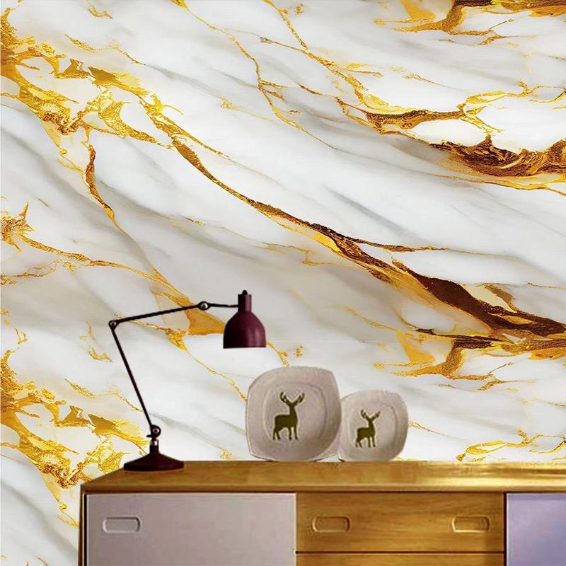 Self-adhesive Marble Pattern Wallpaper, Removable Waterproof Wall Sticker, Peel & Stick Wall Stickers for Rooms, Kitchens & Furniture 7