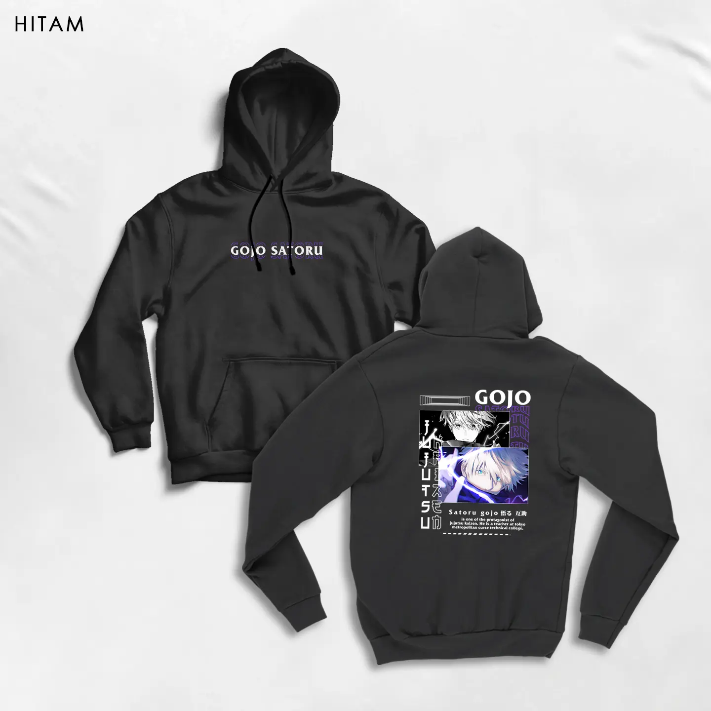 GOJO SATORU HOODIE JUMPER UNISEX M - XXL ( SABLON )