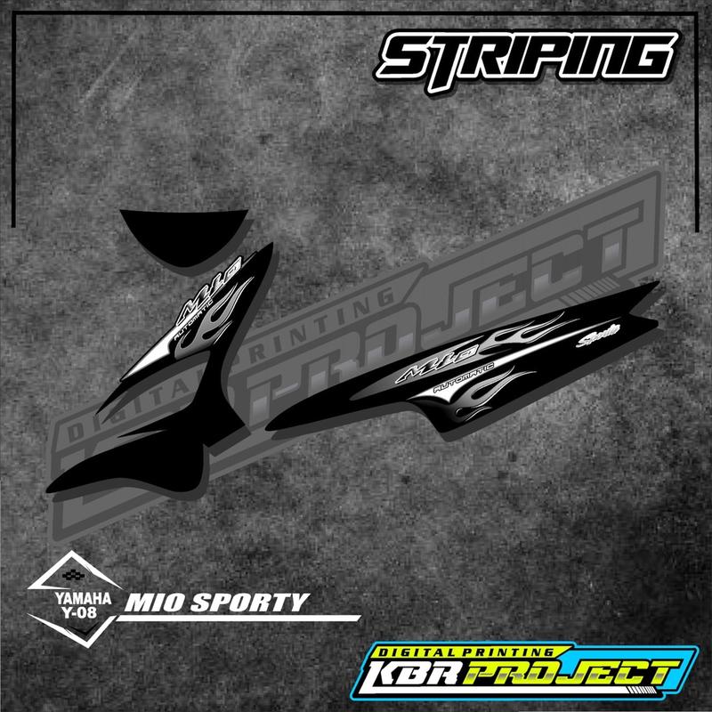 [COD] Stiker MIO SPORTY striping MIO SPORTY motor YAMAHA motor sticker variasi Racing Y-08 Motorcycle 6