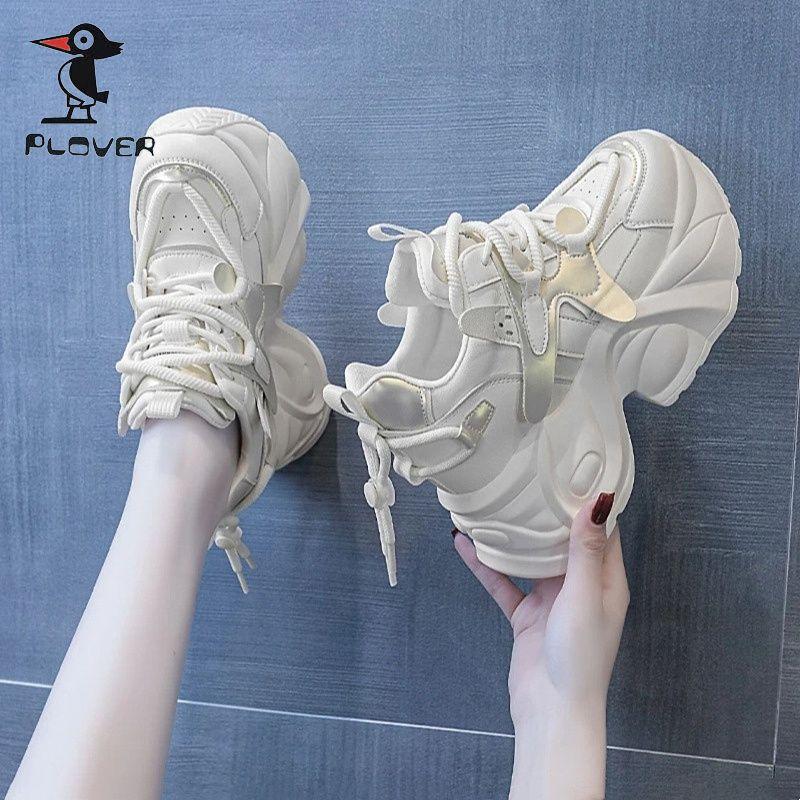 Giày Thường Ngày Cho Nữ, Dad Shoes, Hàng Mới Về 2024, Siêu Phổ Biến, Giày Đế Bằng Crochever, Màu Trắng 5