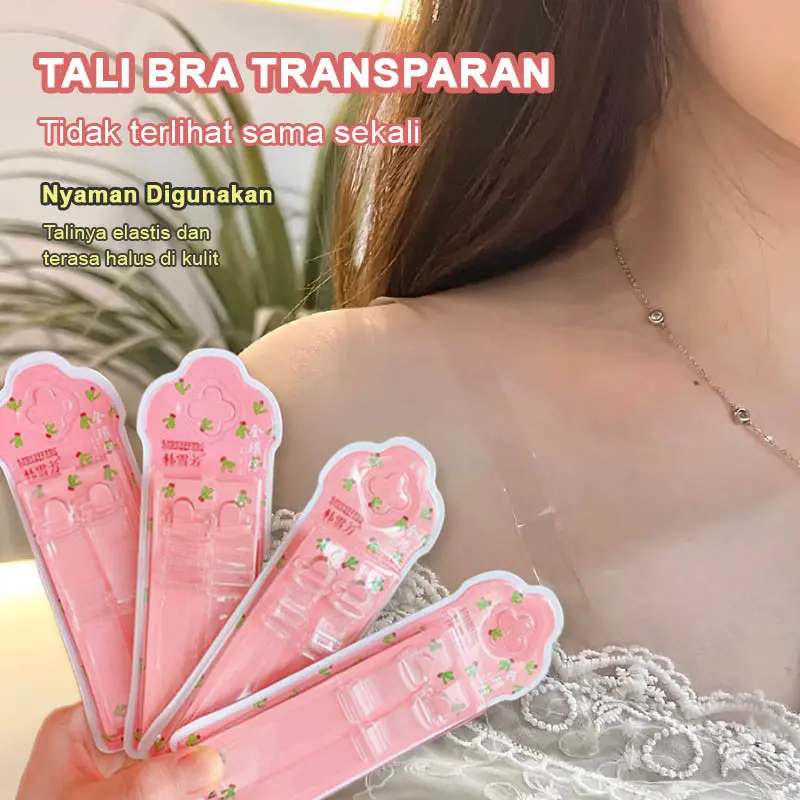 Tali Bra Wanita Putih Transparan | Tali BH Transparan Wanita Elastik Terbaru | Tali BH Kait Bening | Pengait Bra Transparan
