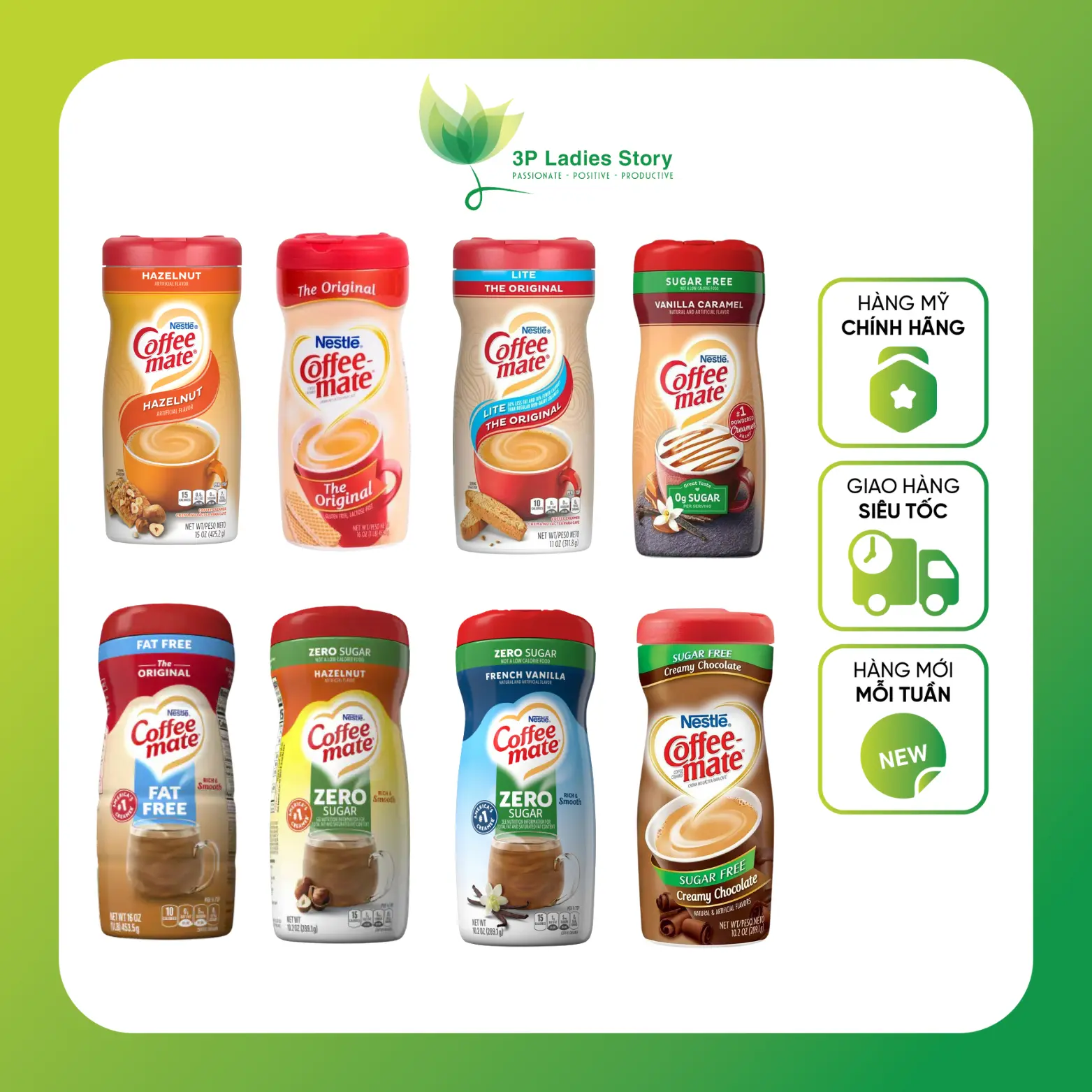 BỘT KEM SỮA KHÔNG ĐƯỜNG Coffee Mate Sugar Free Powder Coffee Creamer