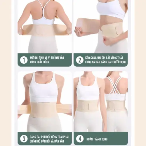 Đai lưng cột sống Havaz chất liệu đúc su thoáng mát mỏng nhẹ chống lộ có 2 tấm nẹp lớn nâng đỡ lưng nắn chỉnh cột sống 7