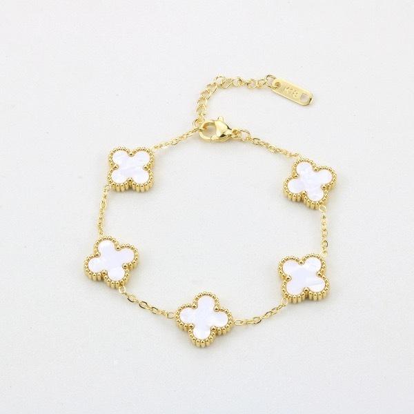 Bộ Vòng Tay Và Vòng Cổ Cỏ Bốn Lá, Phụ Kiện Cao Cấp, Giá Cả Phải Chăng, Trang Trí Thép Titan 18K, Dây Chuyền Áo Len, Món Quà Tốt Nhất Cho Bé Gái Và Bạn Gái 7