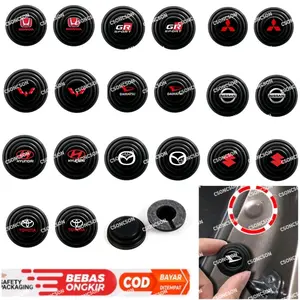 Bantalan Silikon Peredam Kejutan Pelindung Pintu Mobil Universal Logo