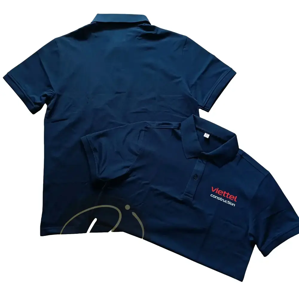 Áo đồng phục viettel construction  hàng dày dặn  - đồng phục hàng thái Nam Polo Có Cổ Shirt Ngắn Tay Menswear