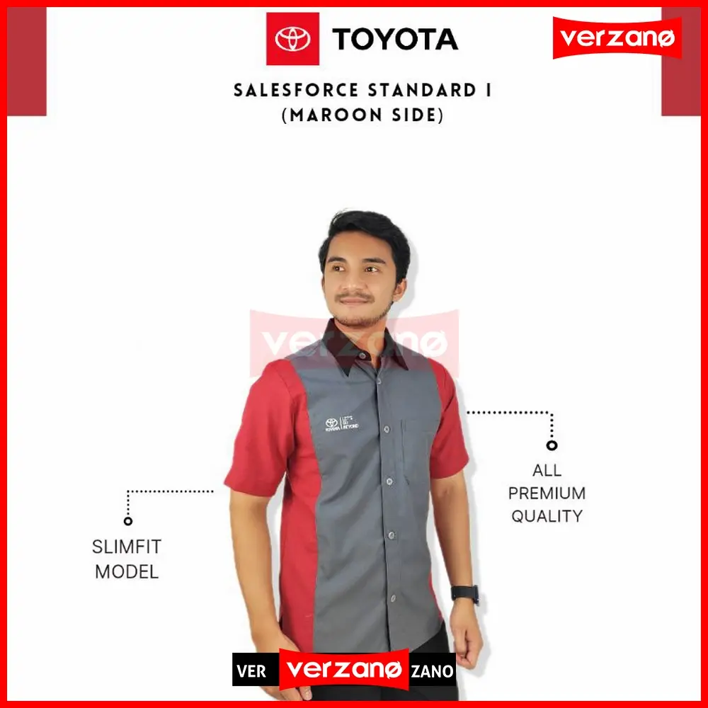 Baju Seragam Pria Kantor Kemeja Kantor Formal Casual Kemeja Seragam Kerja Toyota  Dealer Showroom SPG SPB Toyota Staff Officer