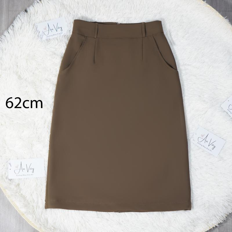 CVSU-15 Chân váy suông A nhẹ 62CM có túi có đỉa chân váy công sở cv công sở suông chữ A xẻ sau 2 lớp