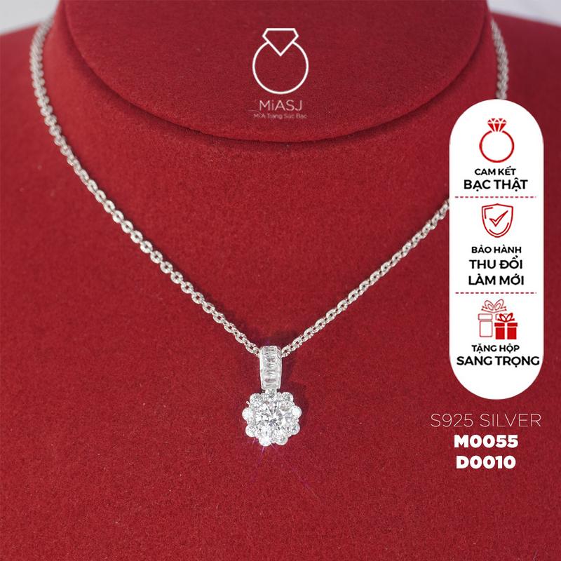 Dây chuyền nữ kèm mặt Bạc Ý S925  M0055 M0062 D0010  | MiASJ Trang sức Bạc