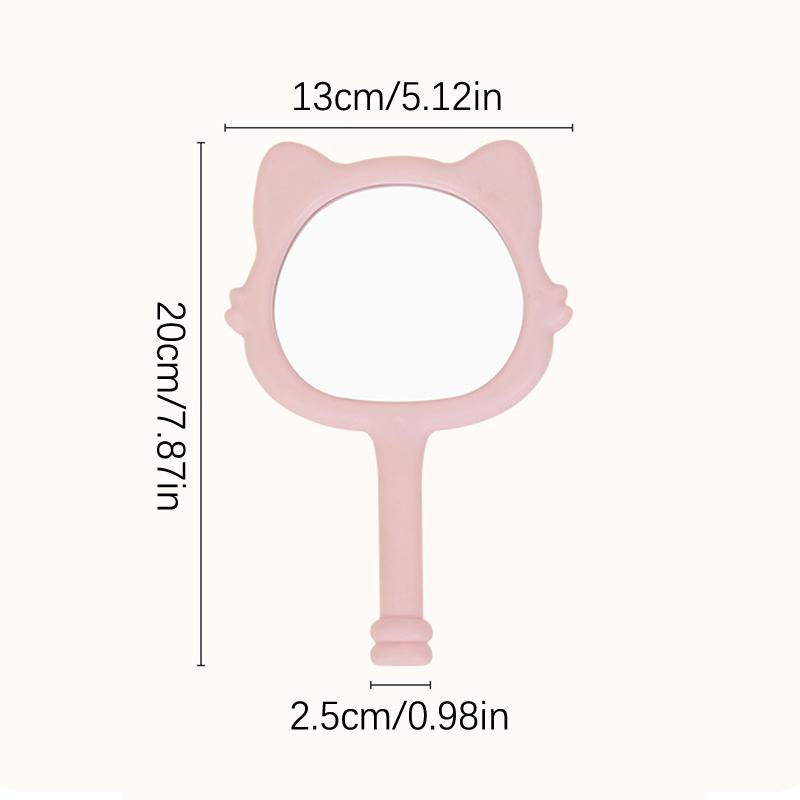 Product Introduction of Cartoon Fox Handheld Mirror Plastic Handle Round Mirror For Eyelash Extension Beauty Tools 25