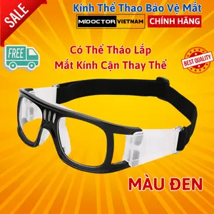 Kính Bảo Vệ Chơi Thể Thao, Bóng Rổ, Bóng Đá Chống Sương Mù Cao Cấp - Có Thể Lắp Mắt Kính Cận -  miDoctor - TrongSuốt