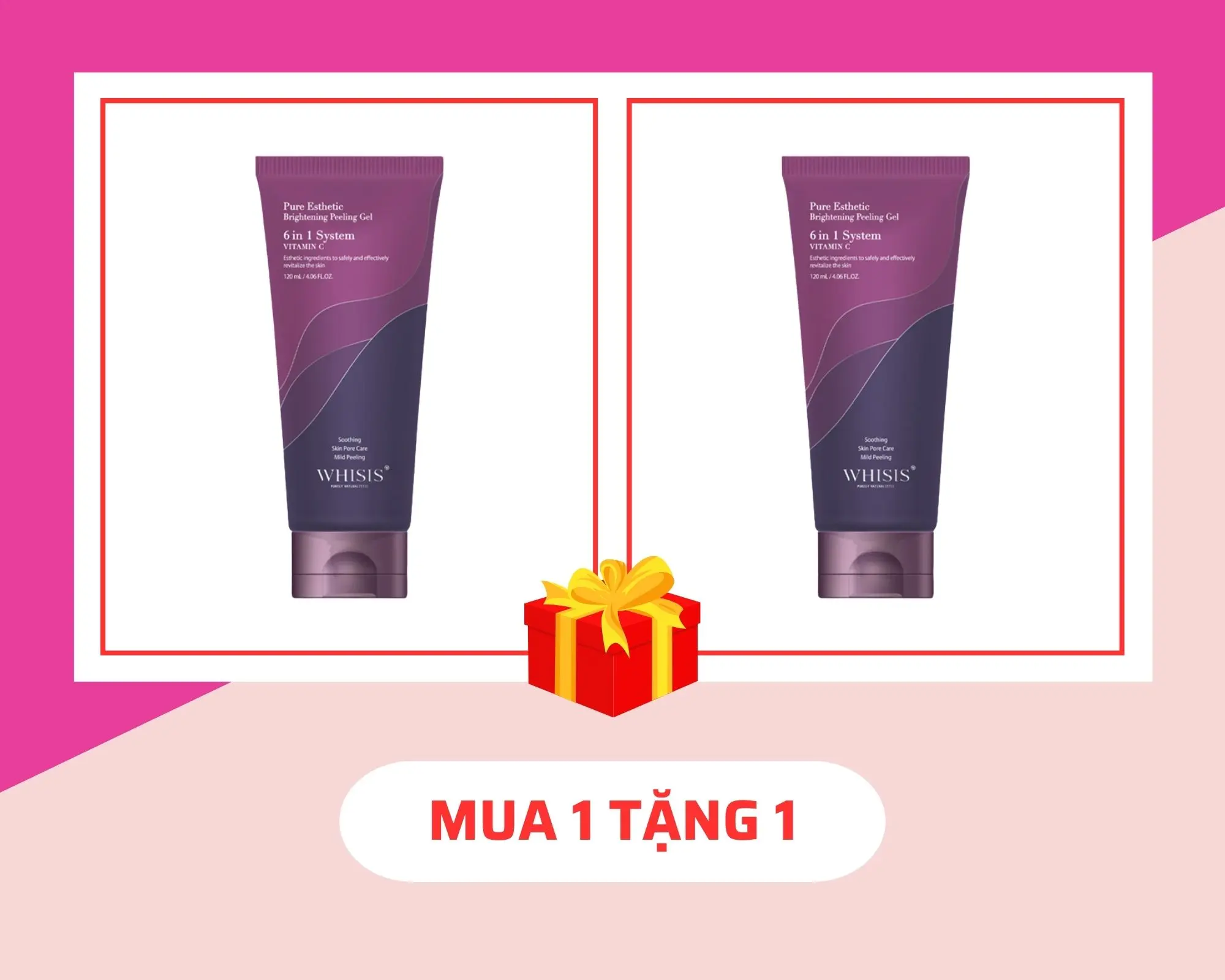 [ Mua 1 Tặng 1 ] TÂY Tế Bào Chết Da Mặt Dưỡng Trắng WHISIS Pure Esthetic Brightening Peeling Gel 120ml