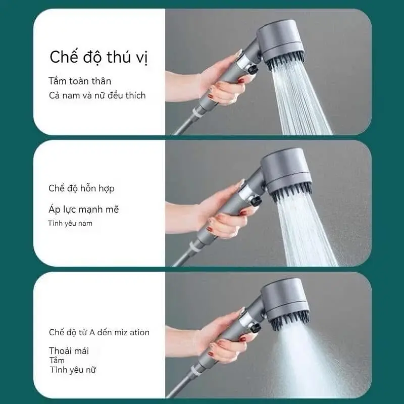 Vòi Hoa Sen Tăng Áp 4 Trong 1 Cao Cấp Nhật Bản 2