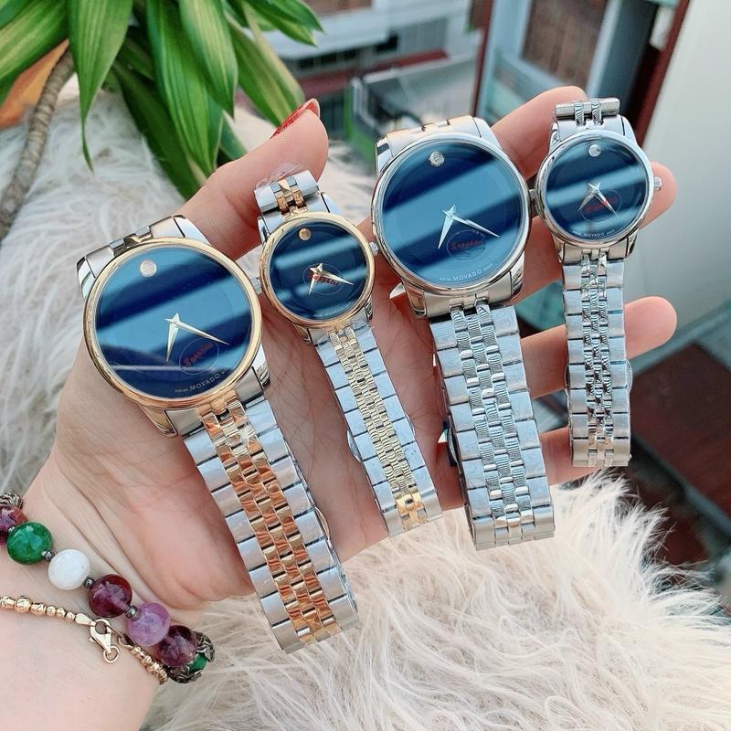 Đồng Hồ Movado Couple Size Nam Nữ 40 30mm