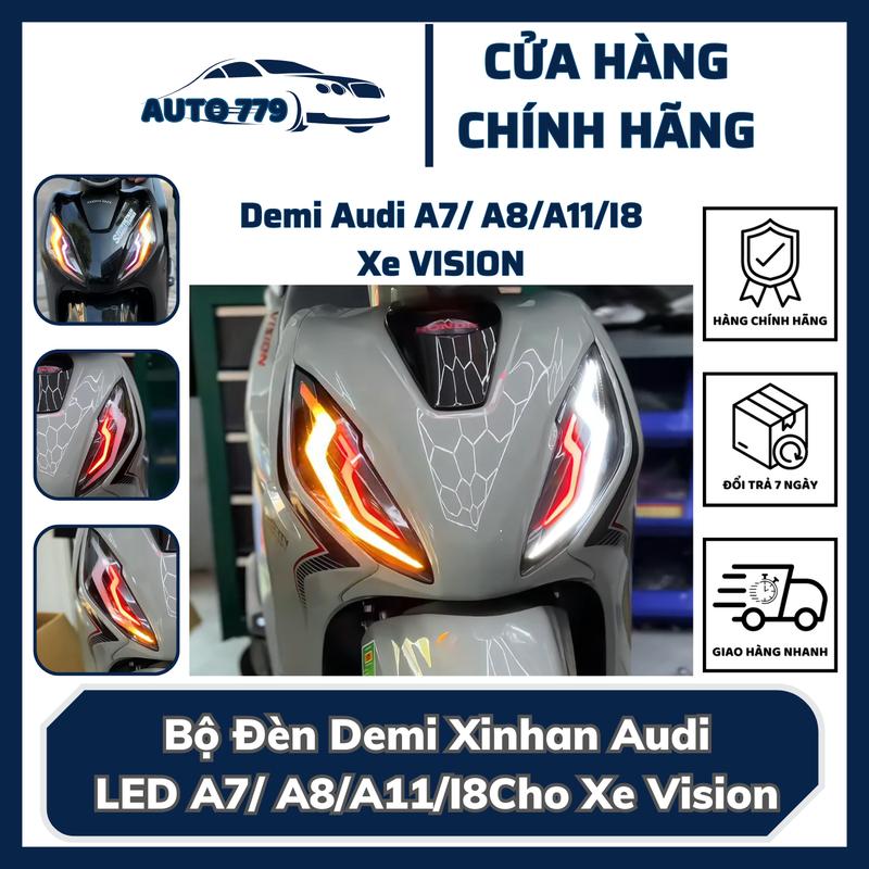 Bộ Đèn Demi Xinhan Audi  LED A7/ A8/A11/I8Cho Xe Vision - GIẮC CẮM TRẢ THEO XE, BẢO HÀNH 6 THÁNG