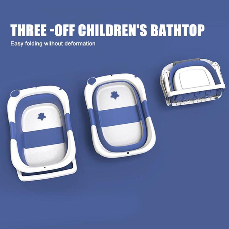 Foldable Baby Bath Tub with Pad, Baby Bathing Supplies for 1-6 Year Old Baby, Baby Bath Supplies, Baby Essentials 8