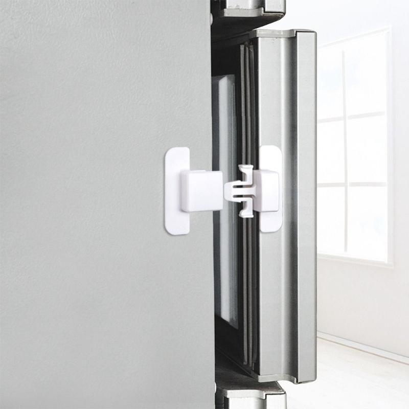 Product Introduction of Child safety lock, durable, anti-opening, white ABS material, door lock, suitable for refrigerators 15