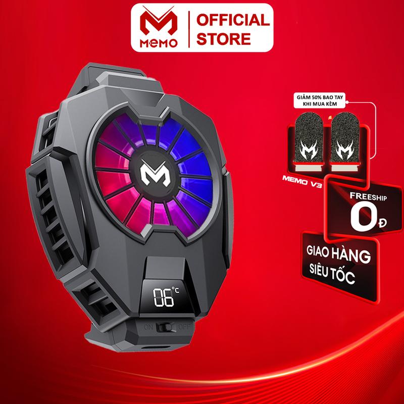  Quạt tản nhiệt gaming cho điện thoại MEMO DL05 Version 3 công nghệ sò lạnh quạt fan 9 cánh LED RGB hiển thị độ C hạ nhiệt nhanh thiết kế nhỏ gọn phù hợp nhiều kích thước tăng tuổi thọ pin chống giật lag khi chơi game thời gian dài Mobile Phụ Kiện 