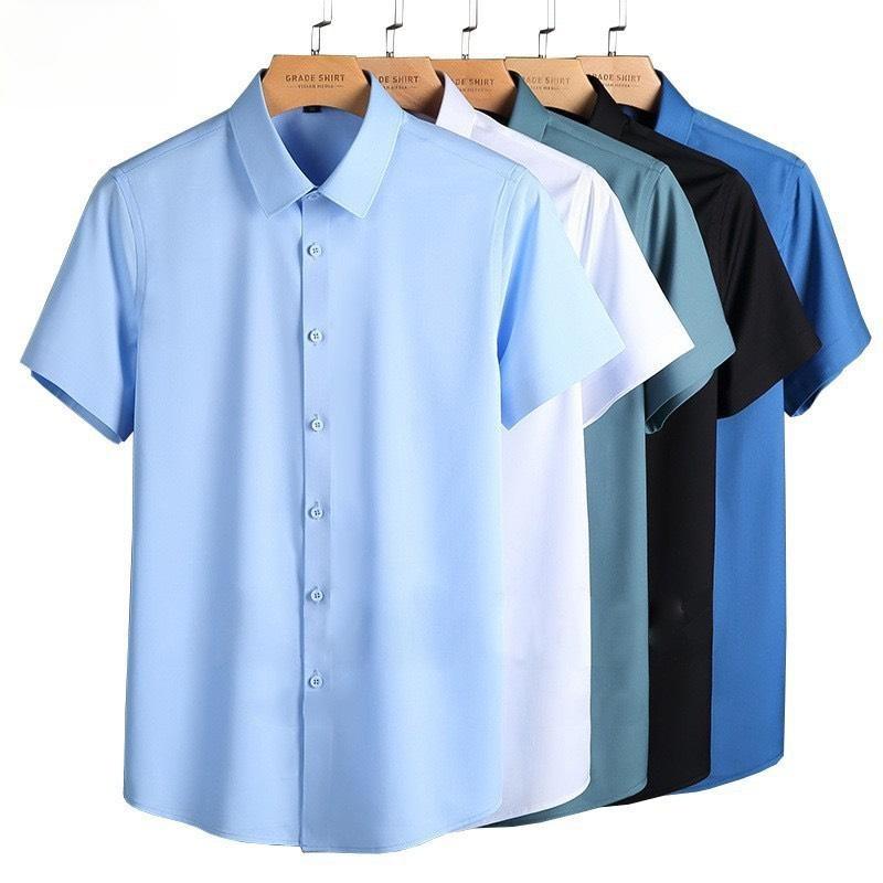 MVP Áo Sơ Mi Nam Ngắn Tay Chất Liệu Lụa Thái Cotton Mềm Mịn Thoáng Mát Kiểu Dáng Đẹp Phù Hợp Công Sở Văn Phòng