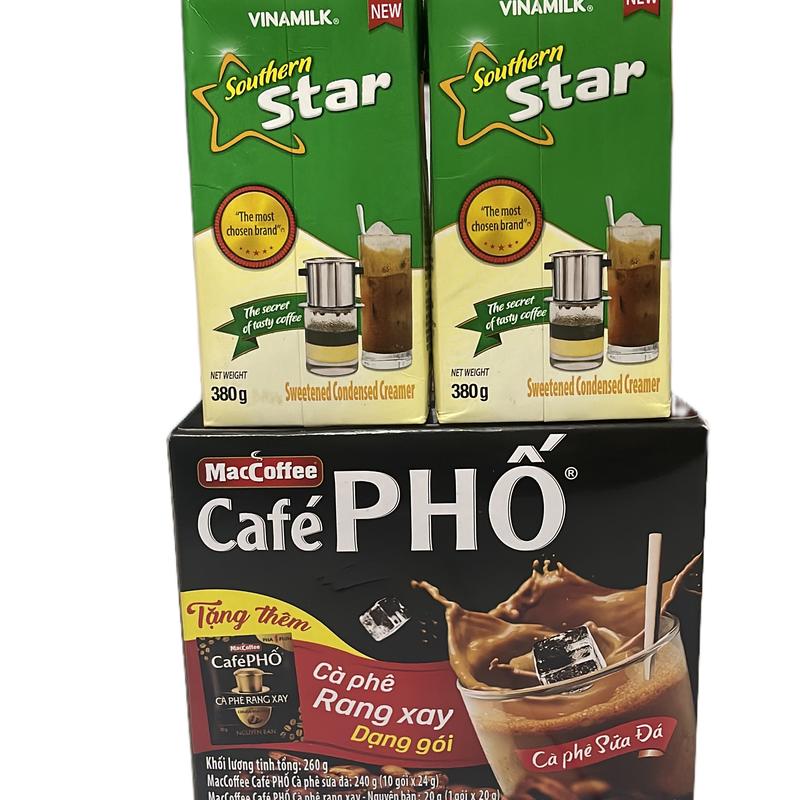 Combo 2 Hộp Sữa Đặc Ngôi Sao Phương Nam + 1 Hộp Cafe Phố Sữa - Coffee Cà Phê caphe kopiko nestle