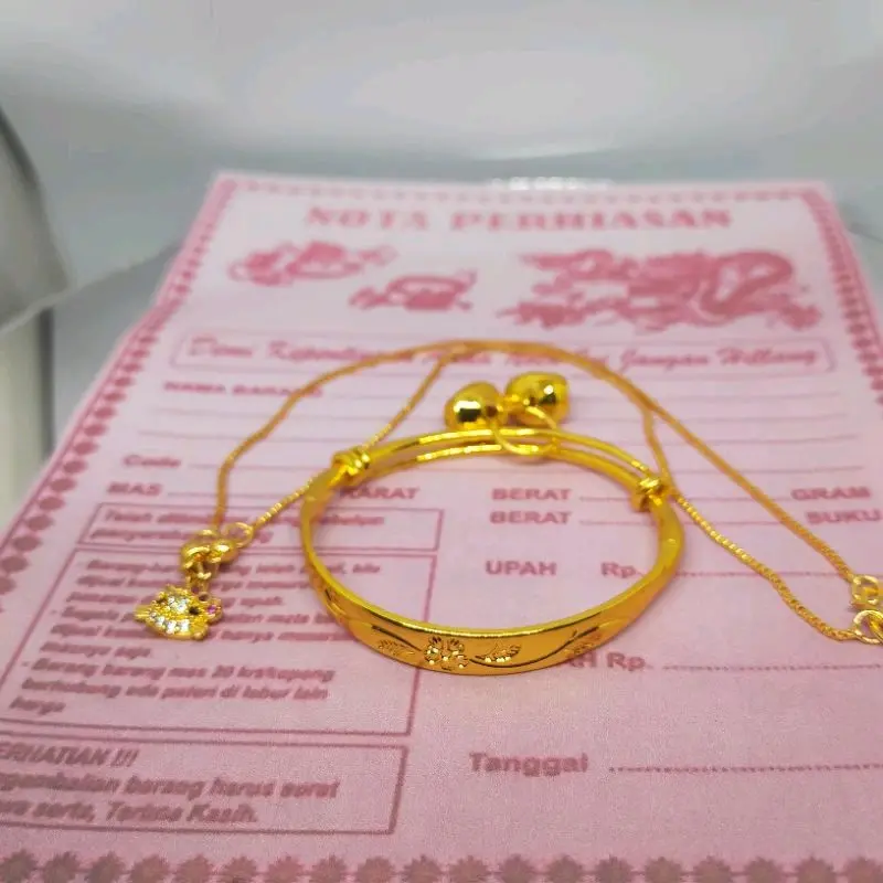 gelang anak pasir free kalung hello Kitty terbuat dari coin asli 1991-1994 anti luntur anti karat