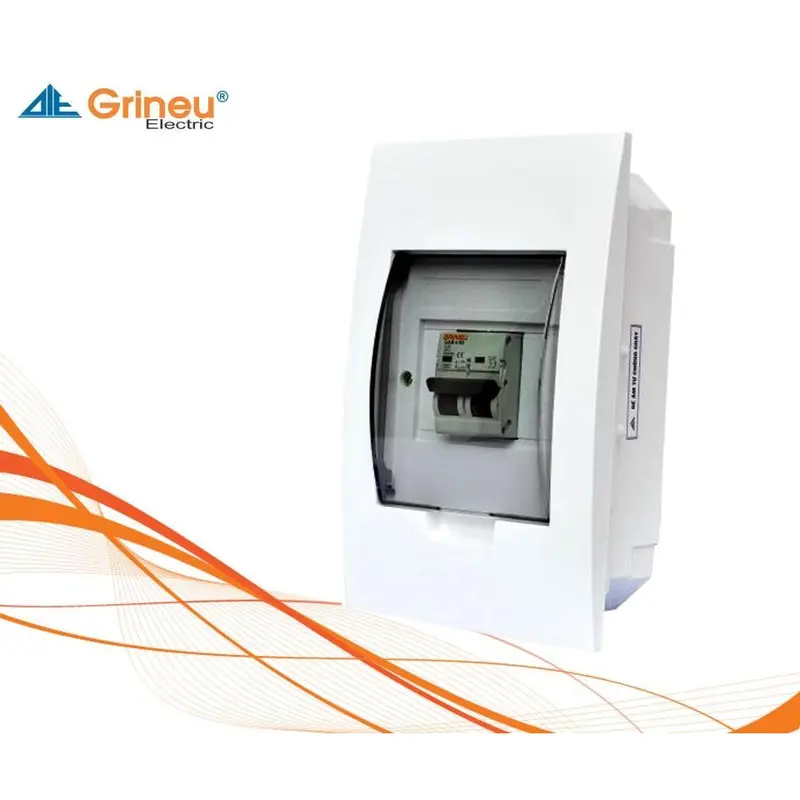 Tủ điện âm tường mặt tranh Grineu GPL 2/4, 3/6, 4/8, 8/12-TR 4
