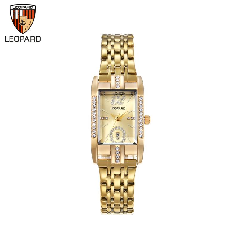 JAM TANGAN LEOPARD 3327 WANITA ORIGINAL TANGGAL AKTIF RANTAI STAINLESS LENGKAP BOX Watches 2