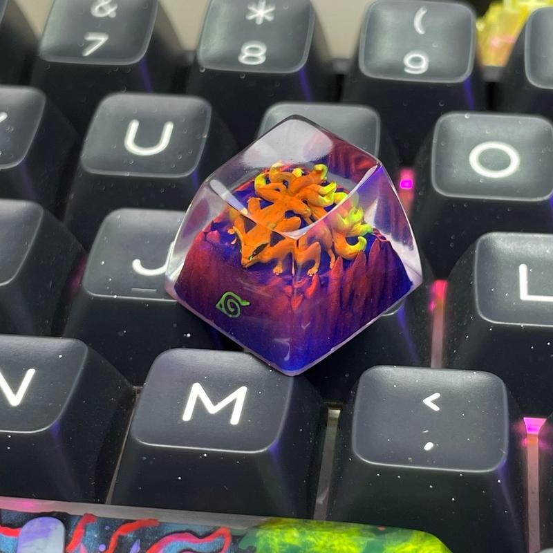 Vĩ thú cáo 9 đuôi Cửu vĩ trong Naruto - Nút bàn phím cơ keycap artisan