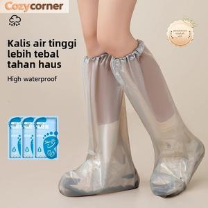 Sarung Kasut Pakai Buang, Warna Coklat, Kalis Air dan Kalis Hujan, Sesuai untuk Kanak-kanak dan Dewasa, Pembungkusan Tanpa Kanak-kanak, Sesuai untuk Perjalanan Luar, Tebal, Sesuai untuk Melindungi Kasut daripada Hujan
