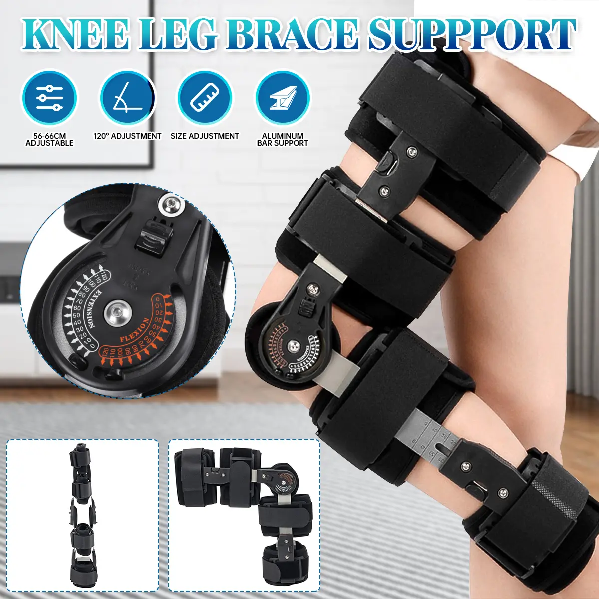 Nẹp Đầu Gối Thông Dụng, Hỗ Trợ Chân Bản Lề Có Thể Điều Chỉnh, Bảo Vệ Đầu Gối Chuyên Nghiệp