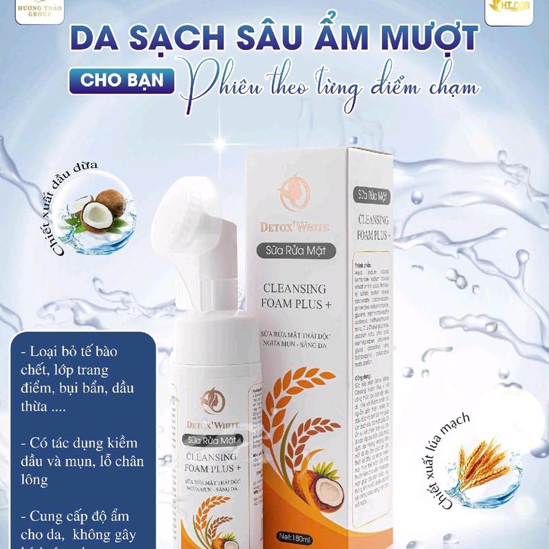 Sữa rửa mặt Cleansing Foam plus giúp ngăn ngừa mụn, làm sạch bụi bẩn, dầu thừa, giúp da sáng mịn 2