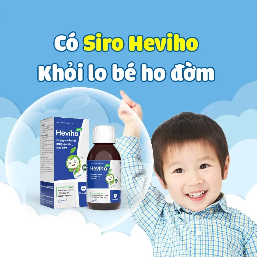 Siro Heviho hỗ trợ gi.ảm đ.au r.át h.ọng, giảm ho, long đờm