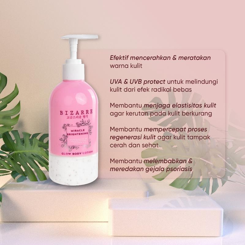 BIZARRE Glow Body Lotion Lotion Kulit Tubuh 300 ML 4