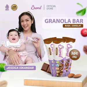 BUMIL Makanan Ringan Bar Rasa Coklat dengan Daun Katuk (Granola Bar Coklat) [3 pcs]