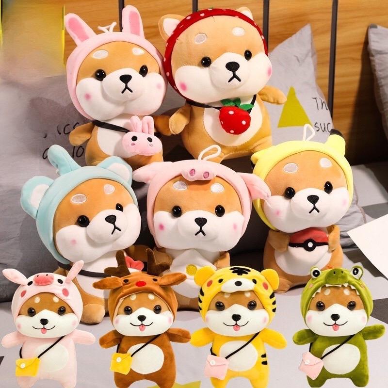   Trợ Giá Độc Quyền  Gấu Bông Chó Shiba Đeo Túi Size 25 cm 