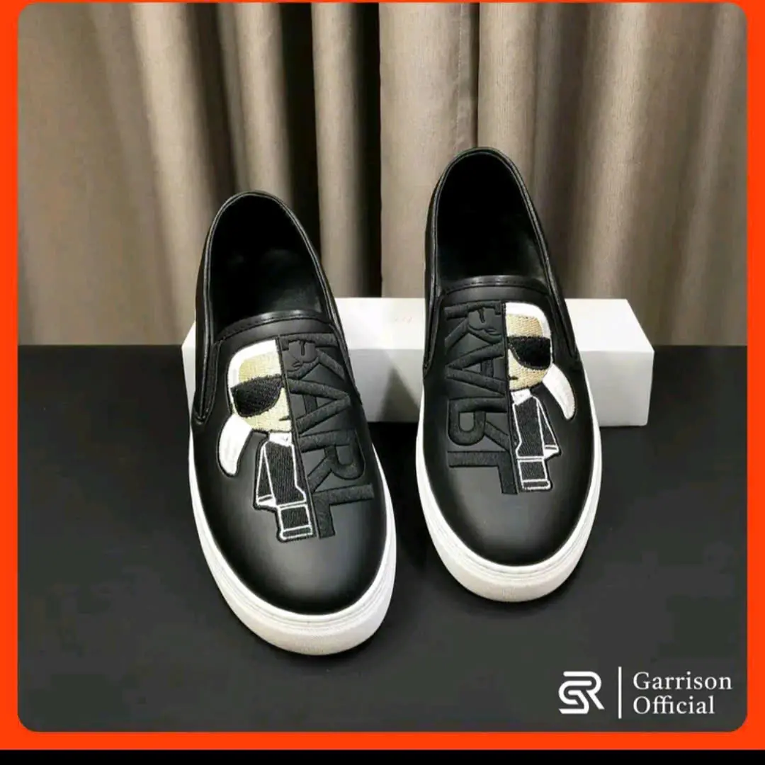 Giầy Slipon họa tiết ông già Đeo kính full size nam nữ 36-43 Shoes