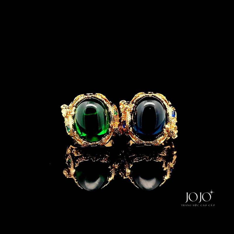 N1159 Nhẫn nam phong thủy thiết kế hình Rồng hai bên JOJO