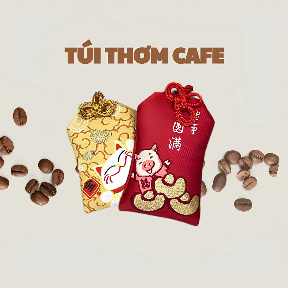 Túi thơm cafe hạt cafe rang nguyên chất 1 túi 10g