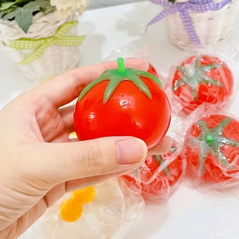 Squishy Ball Fruit Bola Pencet Bola Anti Setres / Squishy Tomat / Squisi Telor / Mainan squishy Tomat Telur / Mainan Pencet Tomat Telur / Squishy Bentuk Telor Tomat / Mainan Terbaru 3