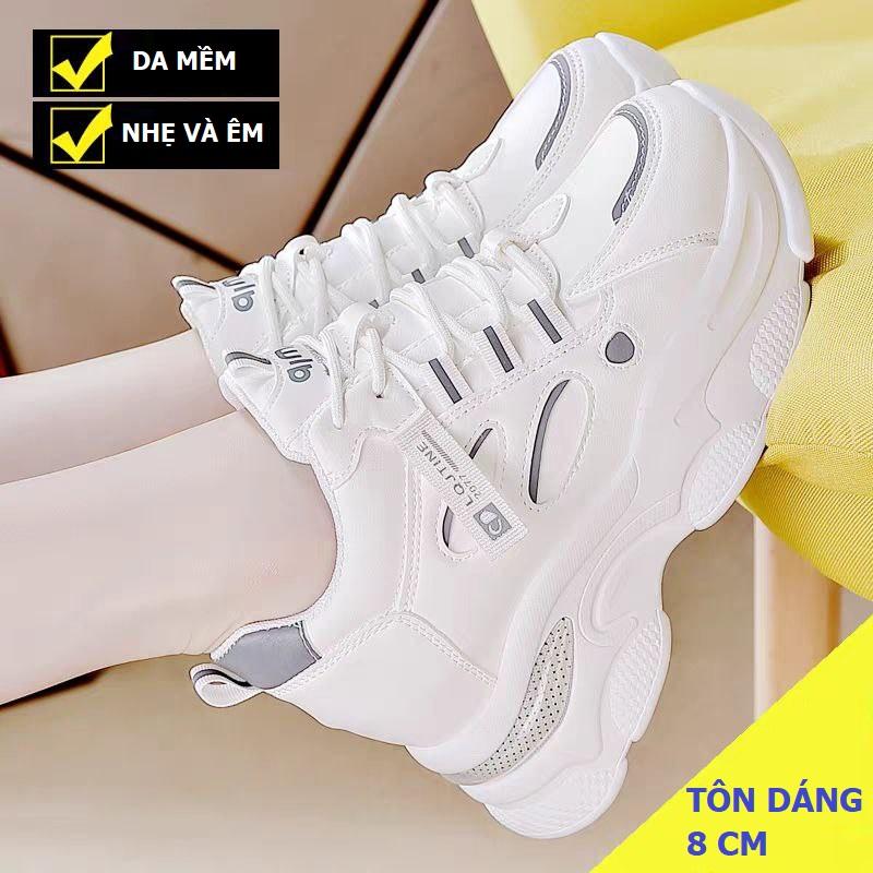 Giày Sneaker Nữ Cá Tính 8P Thể Thao - Cao Mềm Nhẹ HapuA31