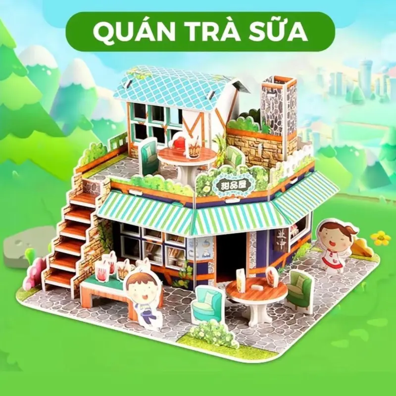 [COMBO 8 Bộ ] Hoạt Hình 3D Xếp Hình, Giáo Dục 3D Handmade Xếp Hình Phòng DIY, Xây Dựng Đồ Chơi Nhà Bếp Phòng Tắm Phòng Ngủ Ghép Hình Giấy Xếp Hình Đồ Chơi Bé Trai Bé Gái Toy Voi 5