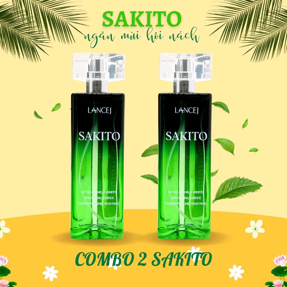 Combo 2 chai xịt nách Sakito 50 ml Khử Mùi Hôi