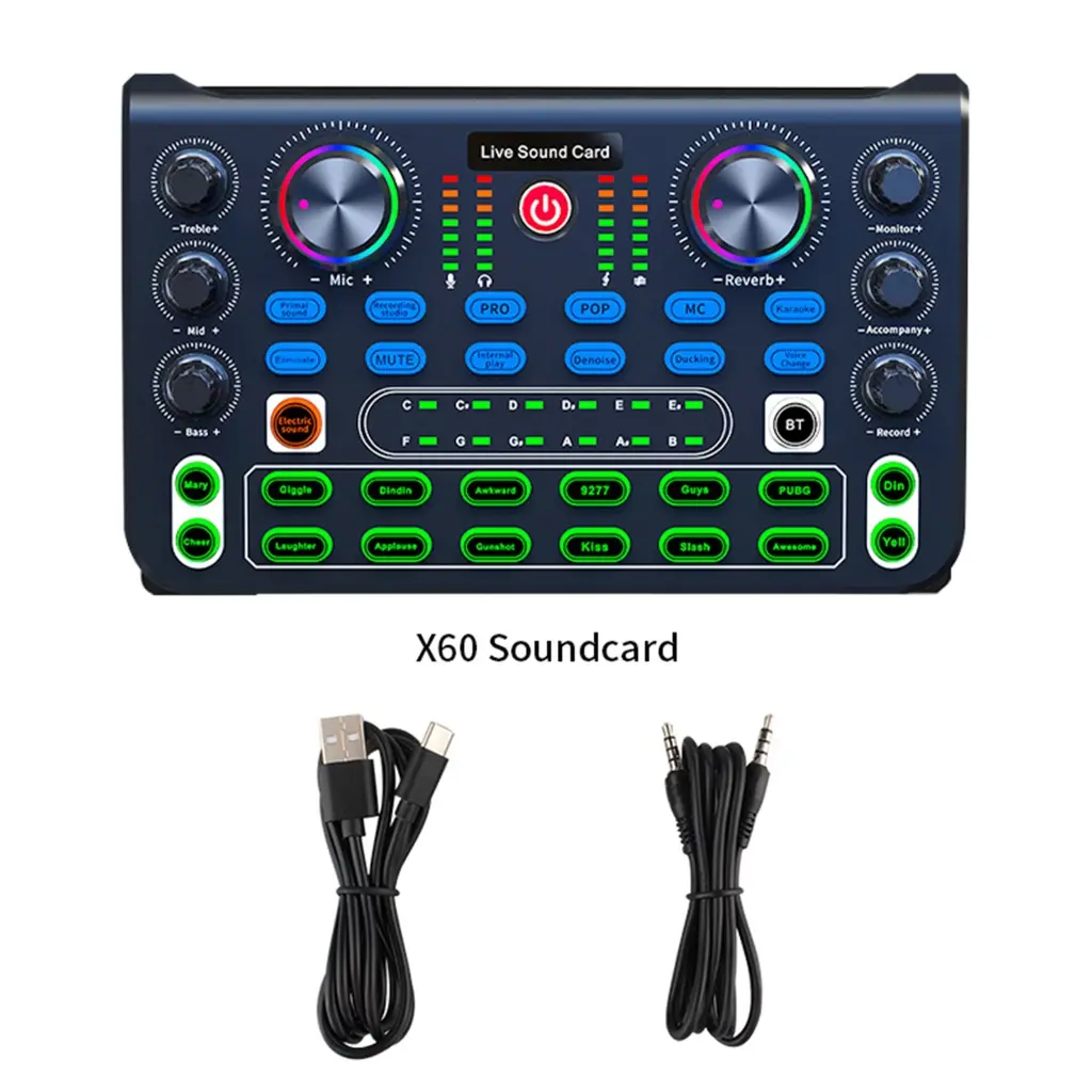 ✪ Sound Card Live Mixer Noise Reduction Mixers for Computer Mobile phone Tablet Audio Mixer for K-Songs Microphone Karaoke