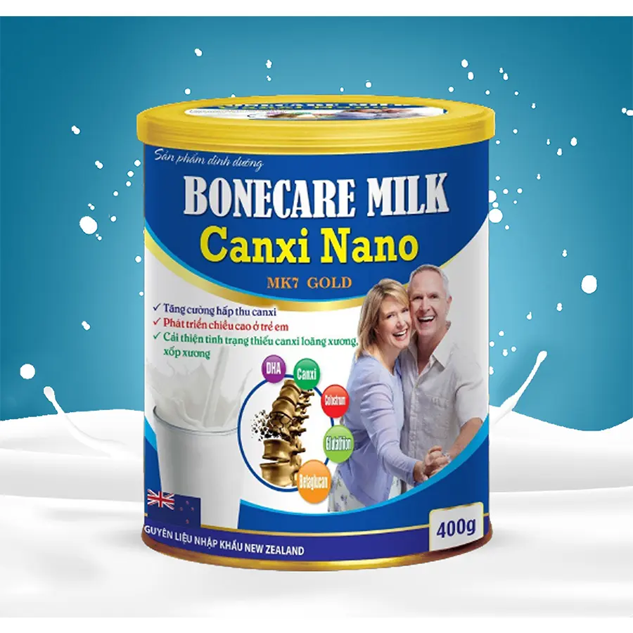 Sữa bone care milk canxi nano MK7 gold 900g