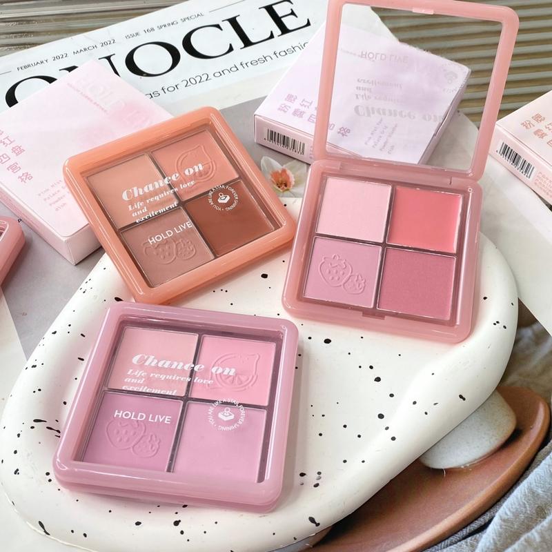 [HOLD LIVE] Phấn Má Hồng 4 Ô HOLD LIVE Chance One Có Kem  HL707