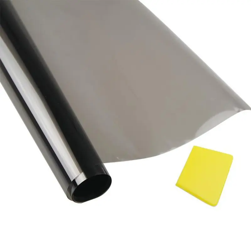 Miếng dán kính phim màu cửa sổ, màu đen, 300CMx50CM, phim che nắng mặt trời năng lượng mặt trời, cho ô tô, cuộn màu đen, bộ dụng cụ nhuộm VLT 15% 8