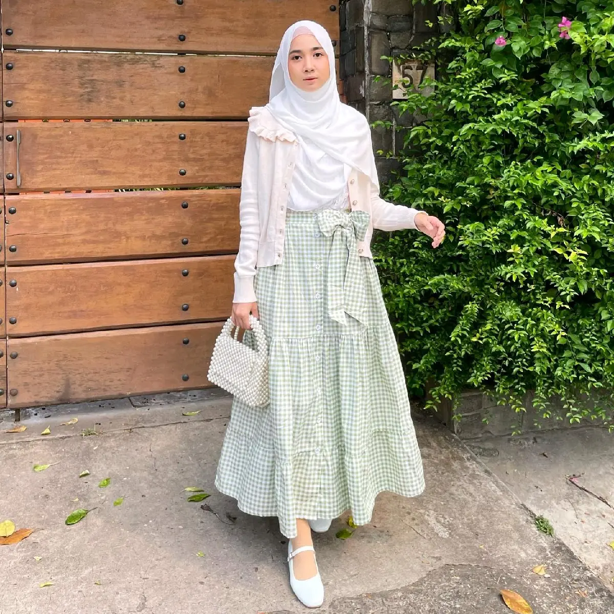 Ayana Gingham Skirt/ RokPanjang korea kotak by BHUU