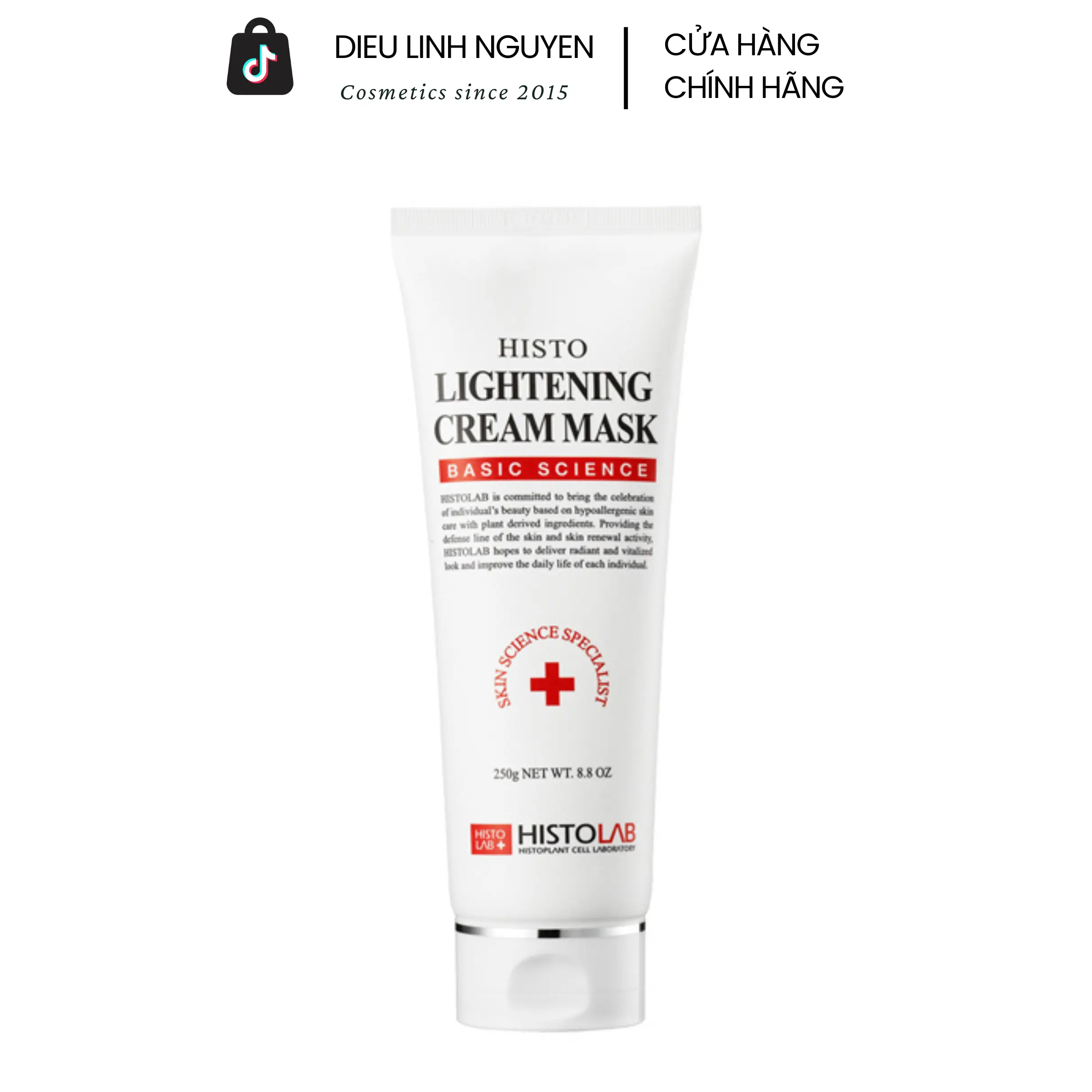 Mặt nạ hỗ trợ ủ trắng Histolab Lightening 250g cream  face Cream Mask