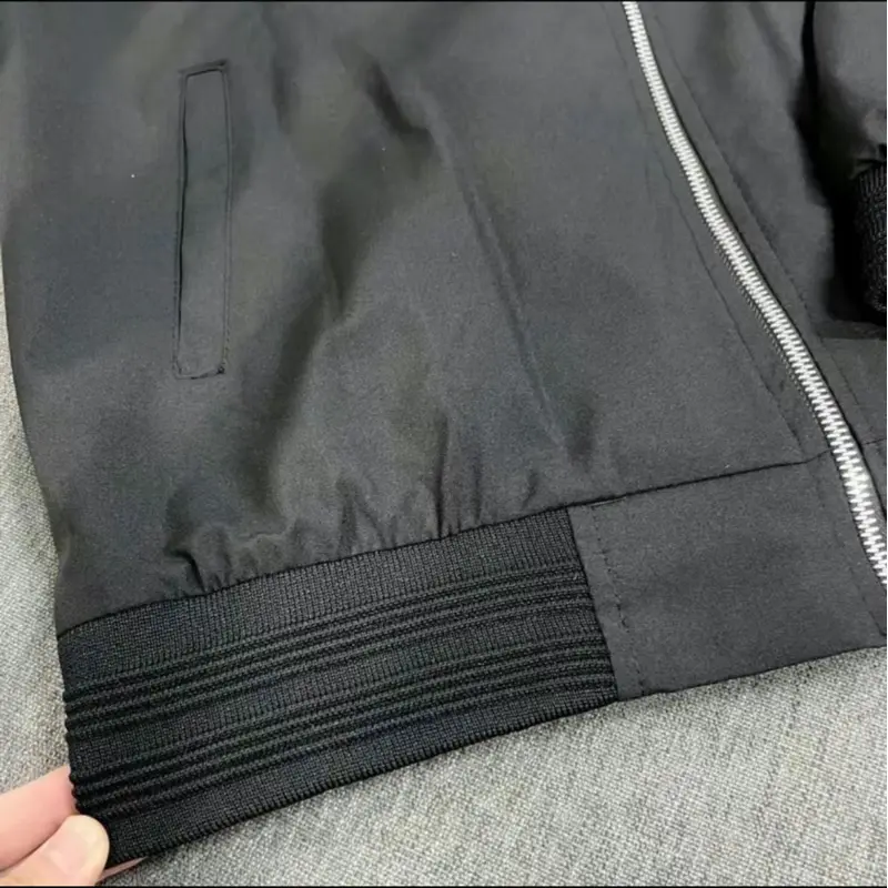 Áo khoác gió bomber 2 lớp mới ICCN chữ trắng bo gân siu hot Menswear Jacket 4